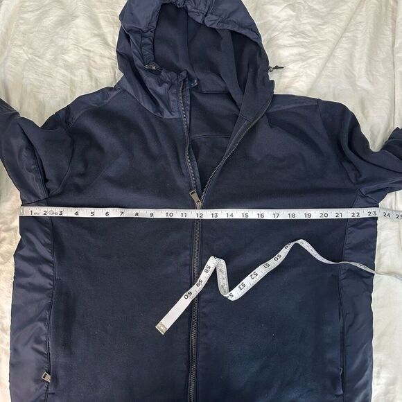 Polo Ralph Lauren Navy Mixed Media Full Zip Jacket Men’s Medium Modern Gropcore - Picture 5 of 9